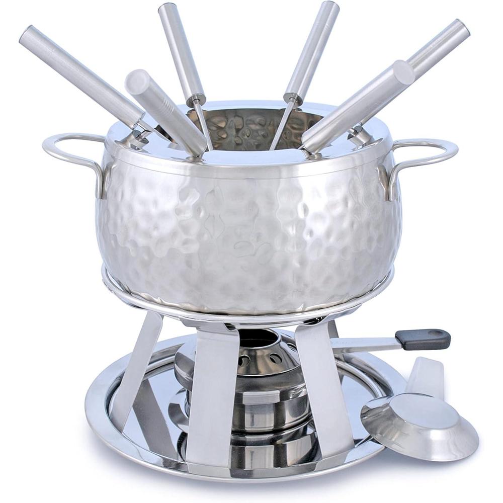 Swissmar F66917 11-Piece Bienne Meat Fondue Set, Stainless Steel