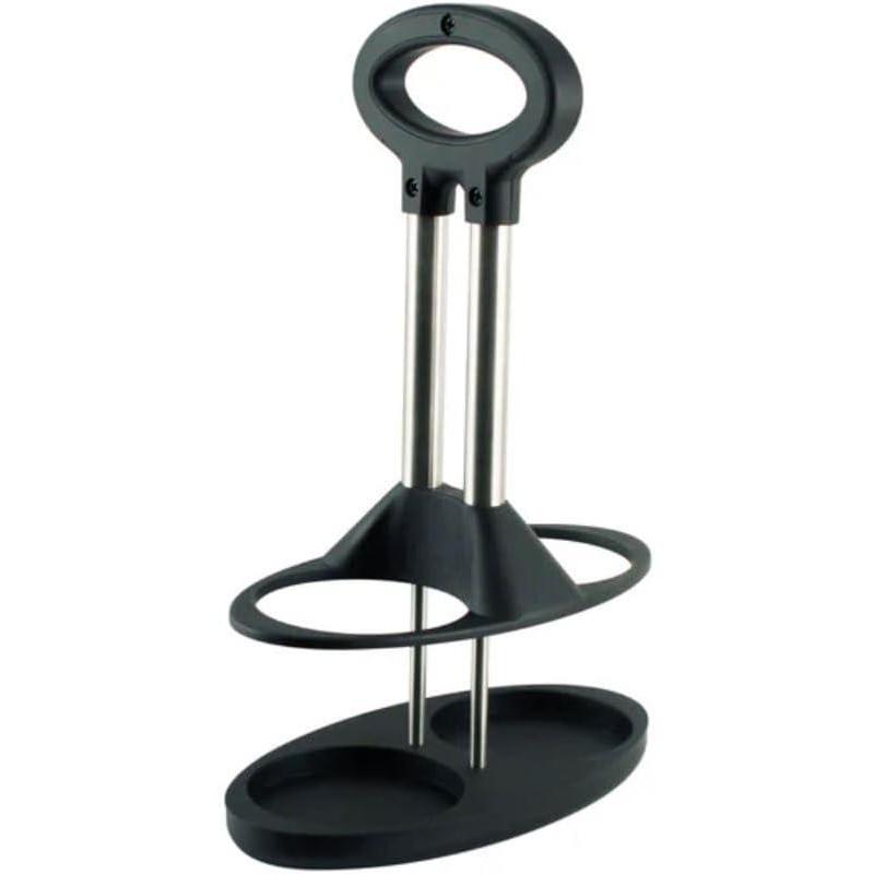 Swissmar Extendable Salt and Pepper Mill Tray – Adjustable ABS & Stainless Steel Holder Fits Two Mills, Easy Transport from Kitchen to Table, Durable & Stylish Design