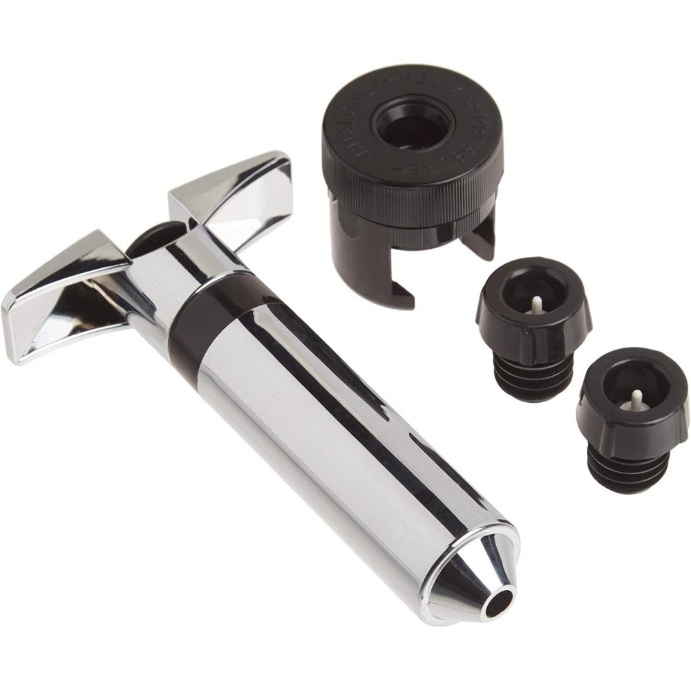 Swissmar Epivac Vacuum Pump Wine & Champagne Saver Set, Black. Comes with 2 Wine Stoppers and 1 Champagne Stopper(Chrome)