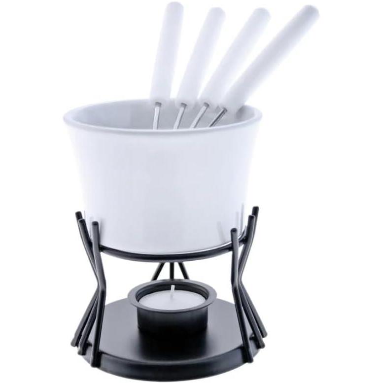 Swissmar Lugano Small Cast Iron Cheese Fondue Pot – Cherry Red, 1.3L | Replacement Caquelon | Even Heat | Easy to Clean | Works on All Heat Sources