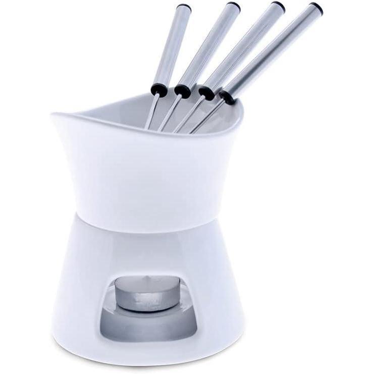 Swissmar Glow 7 Piece Chocolate Fondue Set, White(Glow)