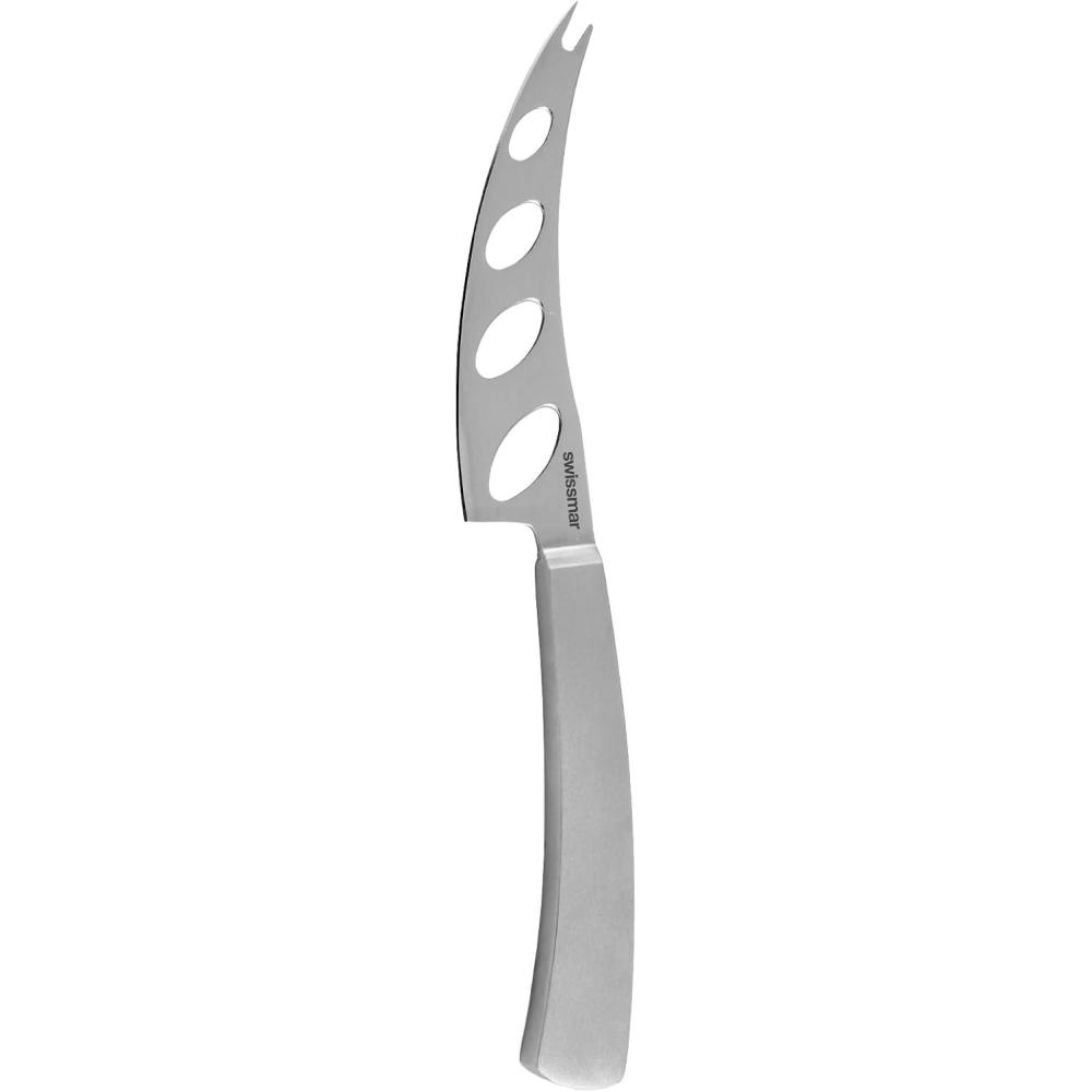 Swissmar Barcelona Cheese Cleaver – 7.7″ Stainless Steel Knife with Sand-Blasted Handle – Ideal for Hard Cheeses Like Cheddar, Swiss & Colby Precision Blade for Cubing & Slicing Stylish & Functional(Moist)