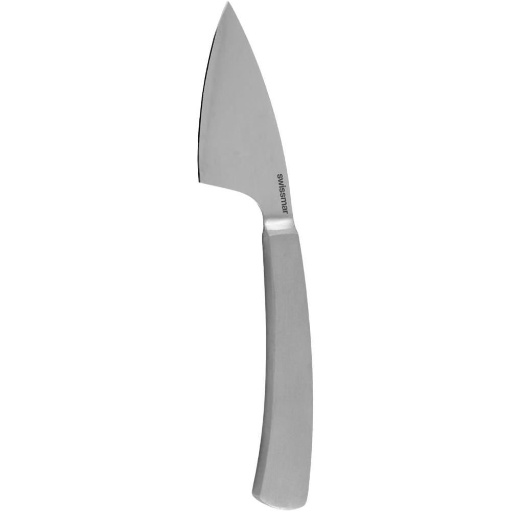 Swissmar Barcelona Cheese Cleaver – 7.7″ Stainless Steel Knife with Sand-Blasted Handle – Ideal for Hard Cheeses Like Cheddar, Swiss & Colby Precision Blade for Cubing & Slicing Stylish & Functional(Parmesan)