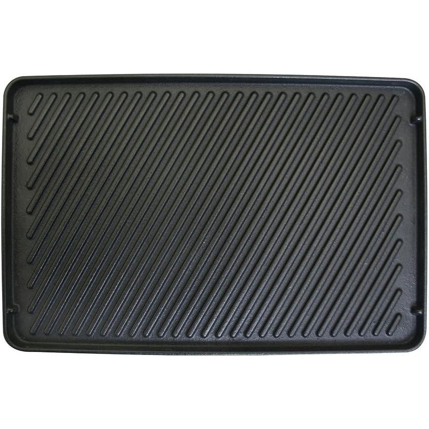Swissmar Replacement Grill Plate for Classic, Stelvio & Zermatt Raclette – Reversible Aluminum Griddle Hot Plate for Indoor Electric Grilling, BBQ, and Griddle Cooking(Cast Iron)