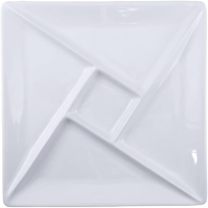 Swissmar F77103 Raclette/Fondue Porcelain Plate, Round, Porcelain, 25.4 cm x 25.4 cm, Plate for Serving Cheese/Chocolate Fondue/Raclette Dishes Gift Set