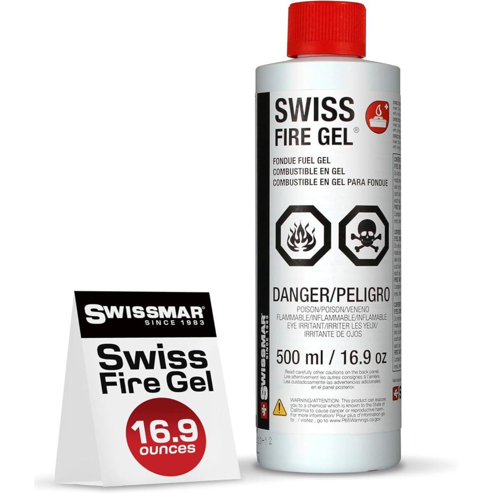 Swissmar Fire Gel Cans – Chafing Dish Fuel Cans & Gel Fuel Cans for Fondue, Party Essentials for Buffet Set Serving Kit Food Warmers & Portable Stoves – 3 Ounce (Set of 3)(16-Ounce Refill)